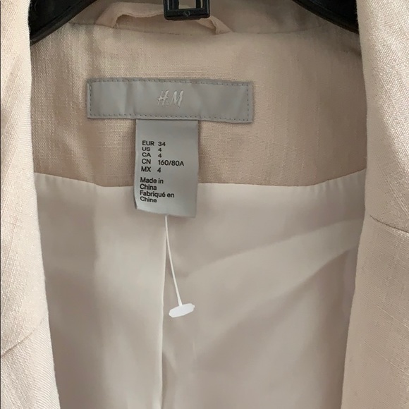 🟢 H&M Cream Vest Trench Coat 4 S - Picture 5 of 10